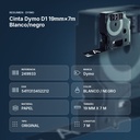 CINTA DYMO D1 19MM×7M BLANCO/NEGRO  - resumen de atributos