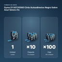 DYMO D1 S0720560 CINTA AUTOADHESIVA NEGRO SOBRE AZUL 12MM×7M - formato de venta: paquete de 10, caja de 100