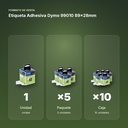 ETIQUETA ADHESIVA DYMO 99010 89×28MM - formato de venta: paquete de 5, caja de 10