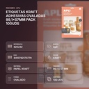 ETIQUETAS KRAFT ADHESIVAS OVALADAS 99,1x57MM PACK 100UDS - resumen de atributos