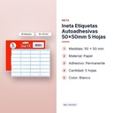 INETA ETIQUETAS AUTOADHESIVAS 50X50MM 5 HOJAS - características principales