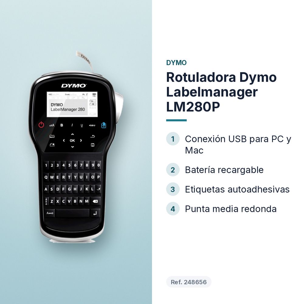 ROTULADORA DYMO LABELMANAGER LM280P  - características principales