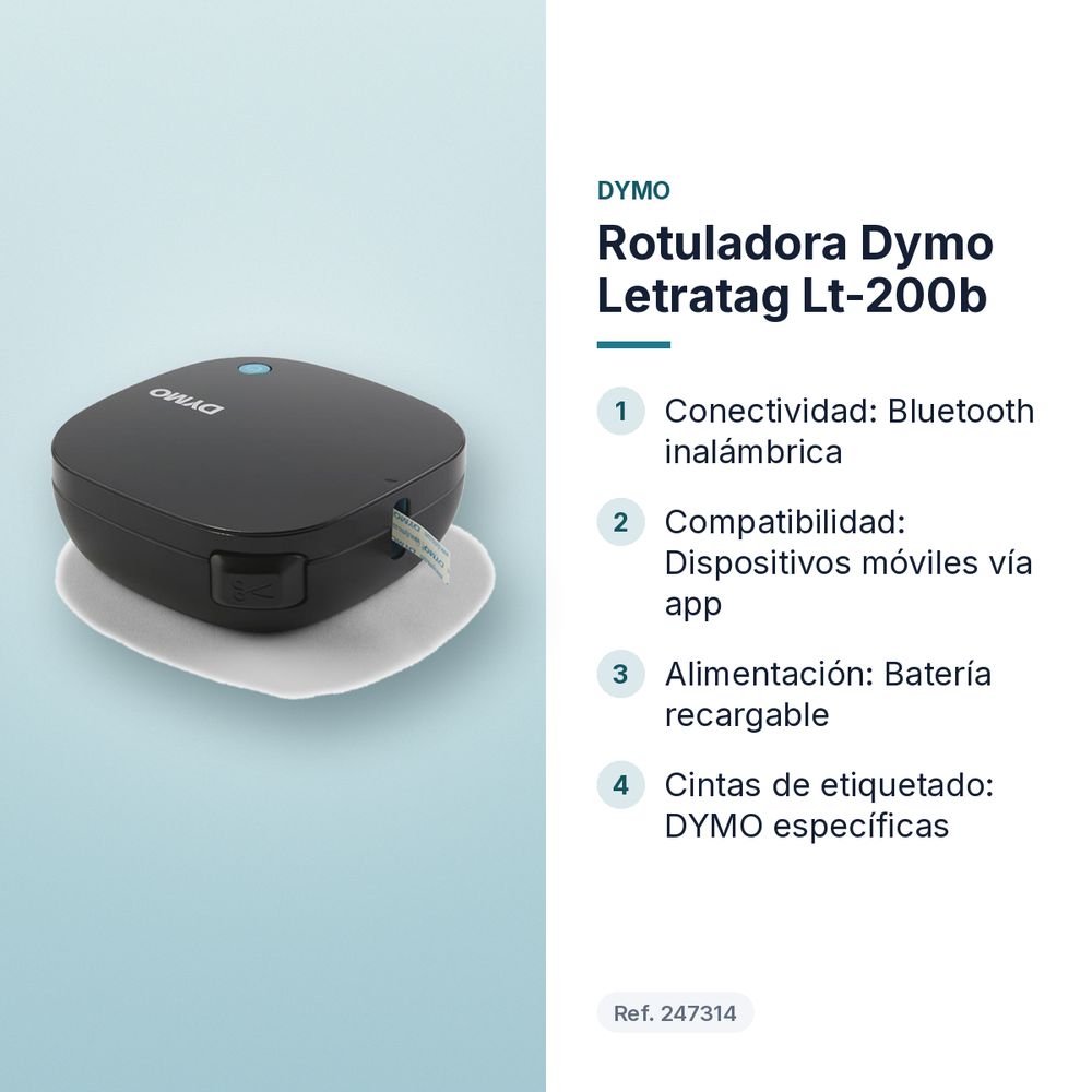 ROTULADORA DYMO LETRATAG LT-200B  - características principales