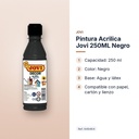 PINTURA ACRILICA JOVI 250ML NEGRO - características principales