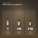 PINTURA ACRILICA JOVI 250ML ORO - formato de venta: paquete de 6, caja de 12