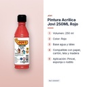 PINTURA ACRILICA JOVI 250ML ROJO - características principales