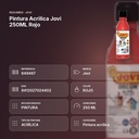 PINTURA ACRILICA JOVI 250ML ROJO - resumen de atributos