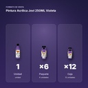 PINTURA ACRILICA JOVI 250ML VIOLETA - formato de venta: paquete de 6, caja de 12