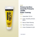 PINTURA ACRÍLICO AMARILLO PRIMARIO 120ML DALER-ROWNEY  - características principales