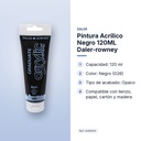 PINTURA ACRÍLICO NEGRO 120ML DALER-ROWNEY  - características principales
