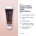 PINTURA ACRÍLICO SOMBRA TOSTADA 120ML DALER-ROWNEY  - características principales