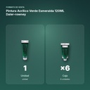 PINTURA ACRÍLICO VERDE ESMERALDA 120ML DALER-ROWNEY  - formato de venta: caja de 6