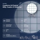 CUADERNO A4 ESPIRAL 66HJ. CUADRO 4X4MM-XXI - resumen de atributos