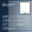 CUADERNO A5 ESPIRAL 80HJS. LISO-XXI - resumen de atributos
