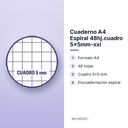 CUADERNO A4 ESPIRAL 48HJ.CUADRO 5X5MM-XXI - características principales