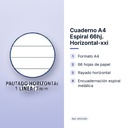 CUADERNO A4 ESPIRAL 66HJ. HORIZONTAL-XXI - características principales