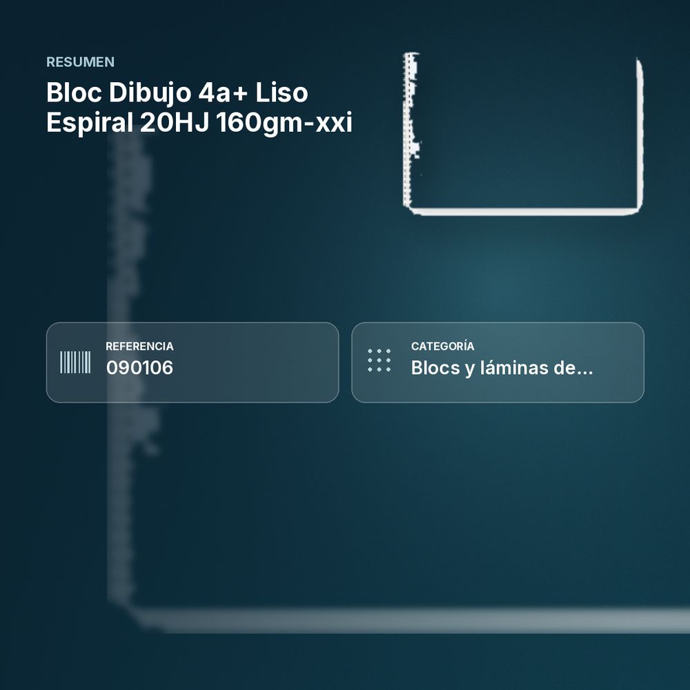  BLOC DIBUJO 4A+ LISO ESPIRAL 20HJ 160GM-XXI - resumen de atributos
