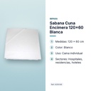 SABANA CUNA ENCIMERA 120X60 BLANCA - características principales