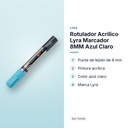ROTULADOR ACRÍLICO LYRA MARCADOR 8MM AZUL CLARO - características principales