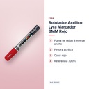 ROTULADOR ACRÍLICO LYRA MARCADOR 8MM ROJO  - características principales