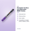 ROTULADOR ACRÍLICO LYRA MARCADOR 8MM VIOLETA  - características principales