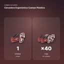 CLAVADORA ERGONÓMICA CUERPO PLÁSTICO - formato de venta: caja de 40