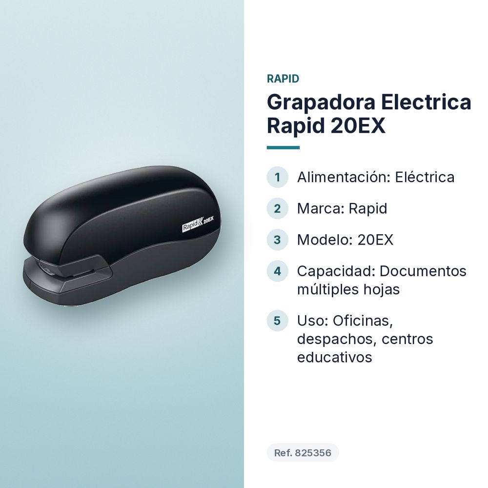 GRAPADORA ELECTRICA RAPID 20EX - características principales