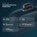 GRAPADORA ELECTRICA RAPID 20EX - resumen de atributos