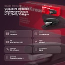 GRAPADORA ELEGANCE ERICHKRAUSE GRAPAS Nº22/24/6/30 HOJAS  - resumen de atributos