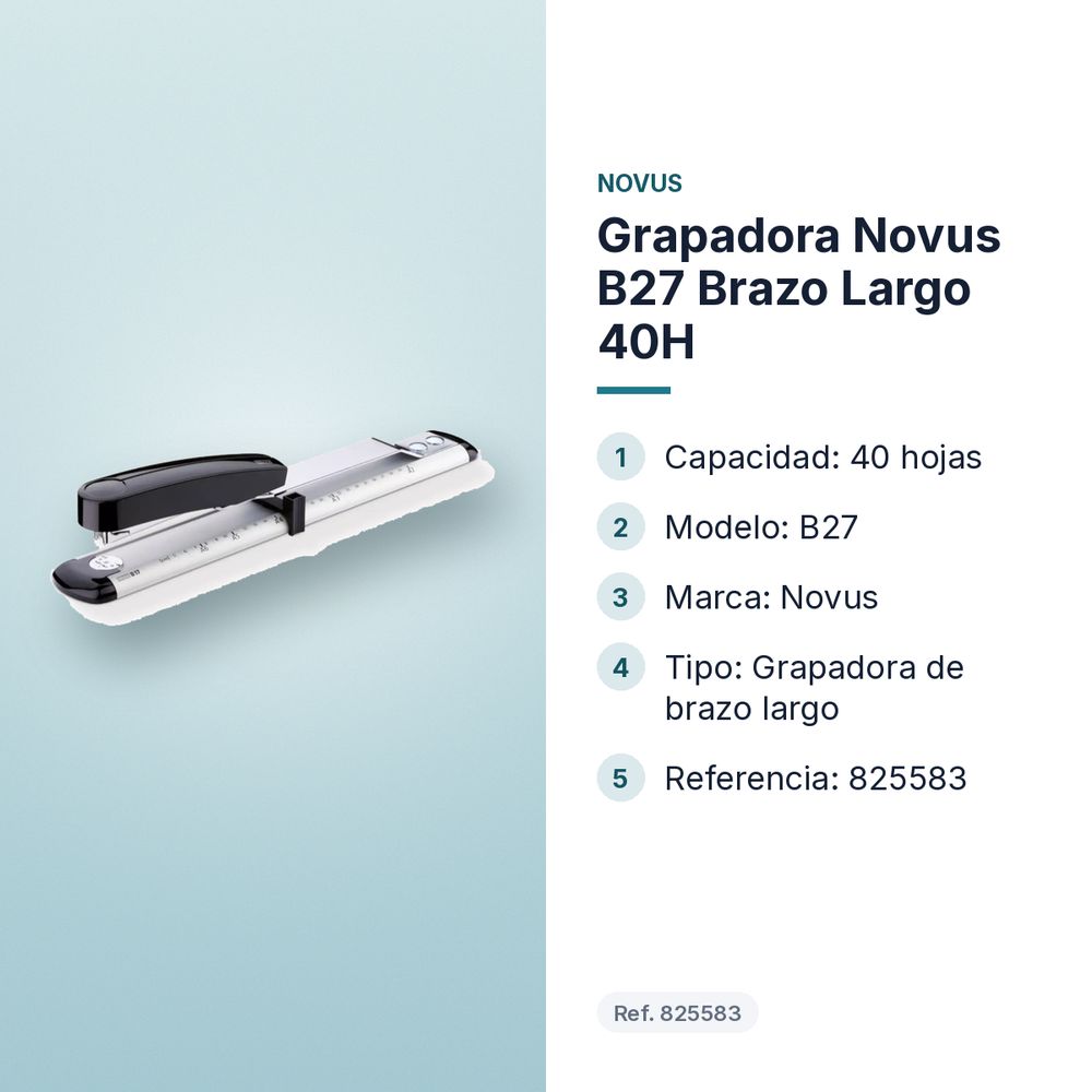 GRAPADORA NOVUS B27 BRAZO LARGO 40H - características principales