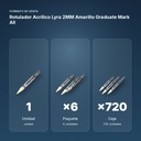 ROTULADOR ACRÍLICO LYRA 2MM AMARILLO GRADUATE MARK ALL  - formato de venta: paquete de 6, caja de 720