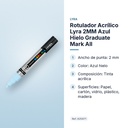 ROTULADOR ACRÍLICO LYRA 2MM AZUL HIELO GRADUATE MARK ALL  - características principales