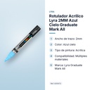 ROTULADOR ACRÍLICO LYRA 2MM AZUL CIELO GRADUATE MARK ALL - características principales