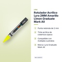 ROTULADOR ACRÍLICO LYRA 2MM AMARILLO LIMON GRADUATE MARK ALL  - características principales