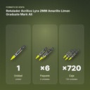 ROTULADOR ACRÍLICO LYRA 2MM AMARILLO LIMON GRADUATE MARK ALL  - formato de venta: paquete de 6, caja de 720