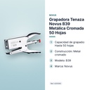 GRAPADORA TENAZA NOVUS B39 METÁLICA CROMADA 50 HOJAS - características principales