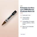 ROTULADOR ACRÍLICO LYRA 2MM MARRON GRADUATE MARK ALL - características principales