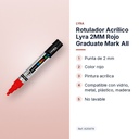 ROTULADOR ACRÍLICO LYRA 2MM ROJO GRADUATE MARK ALL - características principales
