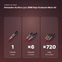 ROTULADOR ACRÍLICO LYRA 2MM ROJO GRADUATE MARK ALL - formato de venta: paquete de 6, caja de 720