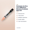 ROTULADOR ACRÍLICO LYRA 2MM ROSA DURAZNO GRADUATE MARK ALL - características principales