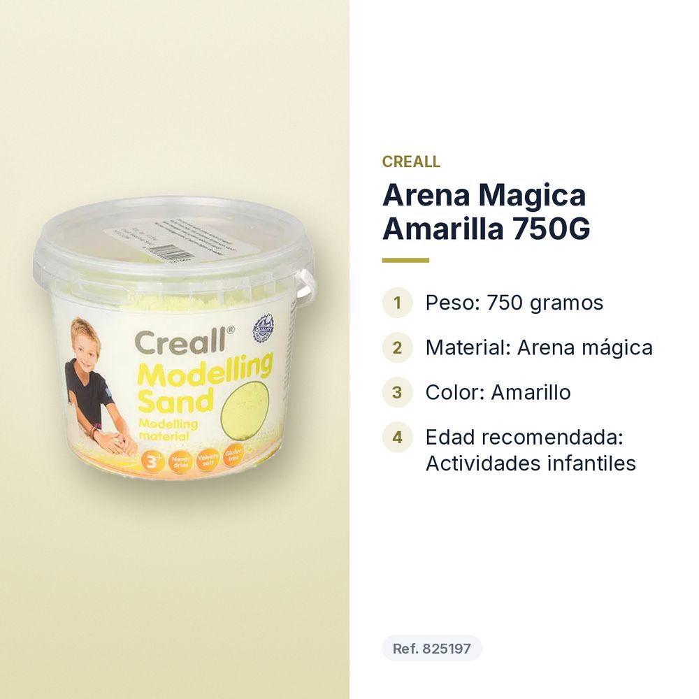 ARENA MAGICA AMARILLA 750G - características principales