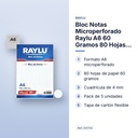 BLOC NOTAS MICROPERFORADO RAYLU A6 60 GRAMOS 80 HOJAS CUADRICULA DE 4 MM - características principales