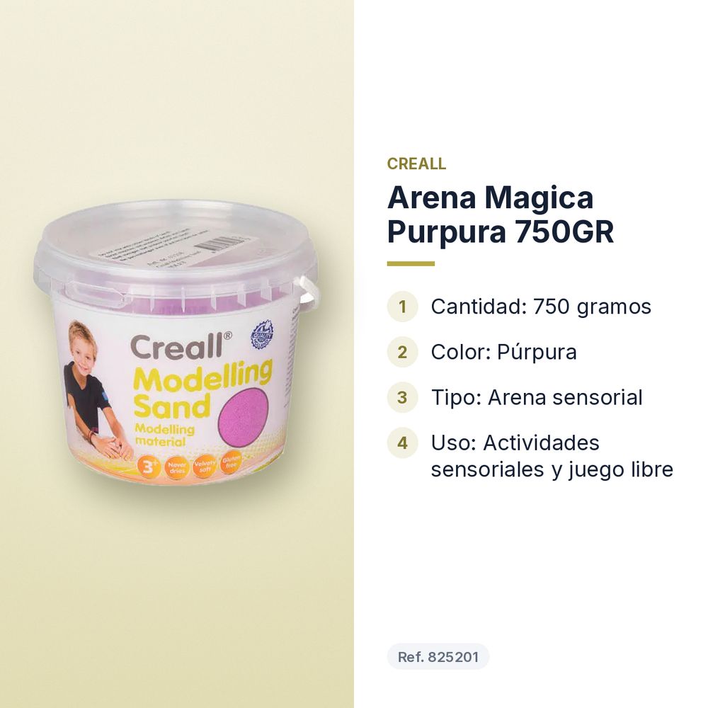 ARENA MAGICA PURPURA 750GR - características principales