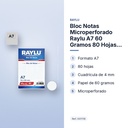 BLOC NOTAS MICROPERFORADO RAYLU A7 60 GRAMOS 80 HOJAS CUADRICULA DE 4 MM - características principales