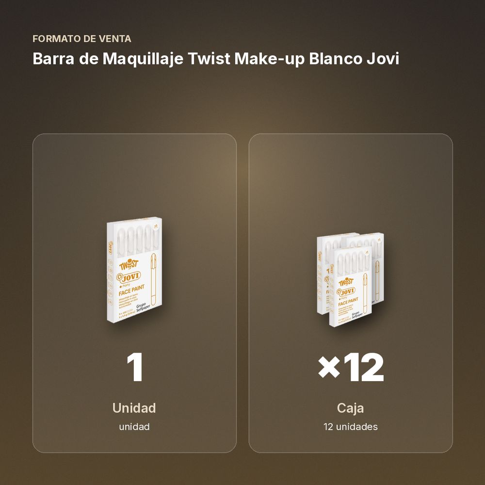 BARRA DE MAQUILLAJE TWIST MAKE-UP BLANCO JOVI - formato de venta: caja de 12