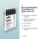 BARRA DE MAQUILLAJE TWIST MAKE-UP NEGRO CAJA JOVI - características principales
