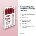 BARRA DE MAQUILLAJE TWIST MAKE-UP ROJO CAJA JOVI - características principales