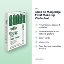 BARRA DE MAQUILLAJE TWIST MAKE-UP VERDE JOVI - características principales
