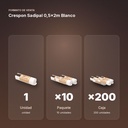 CRESPON SADIPAL 0,5X2M BLANCO - formato de venta: paquete de 10, caja de 200