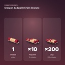 CRESPON SADIPAL 0,5X2M GRANATE - formato de venta: paquete de 10, caja de 200